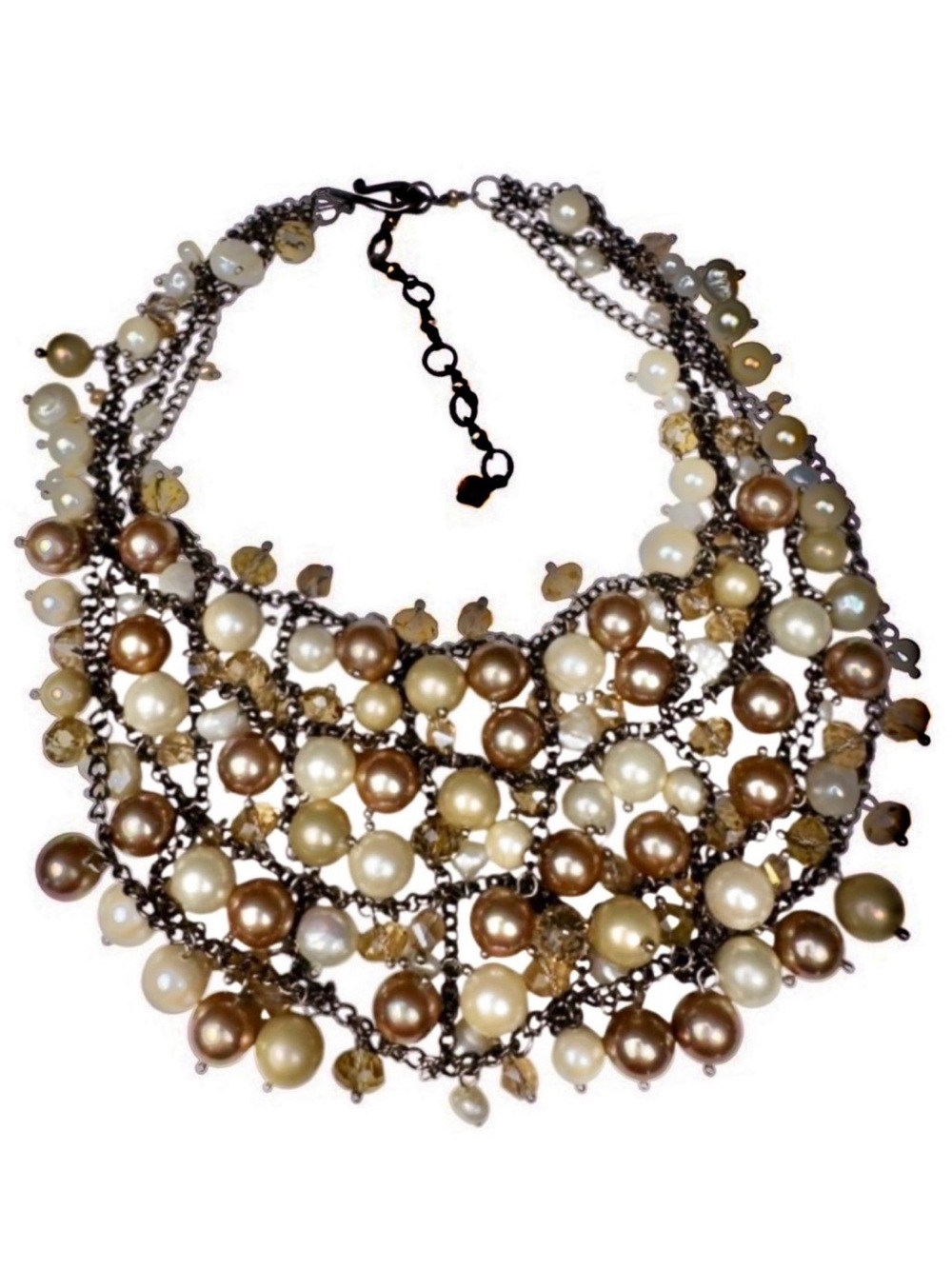 Starfish Project Freshwater Pearl & Crystal Bead Statement Necklace